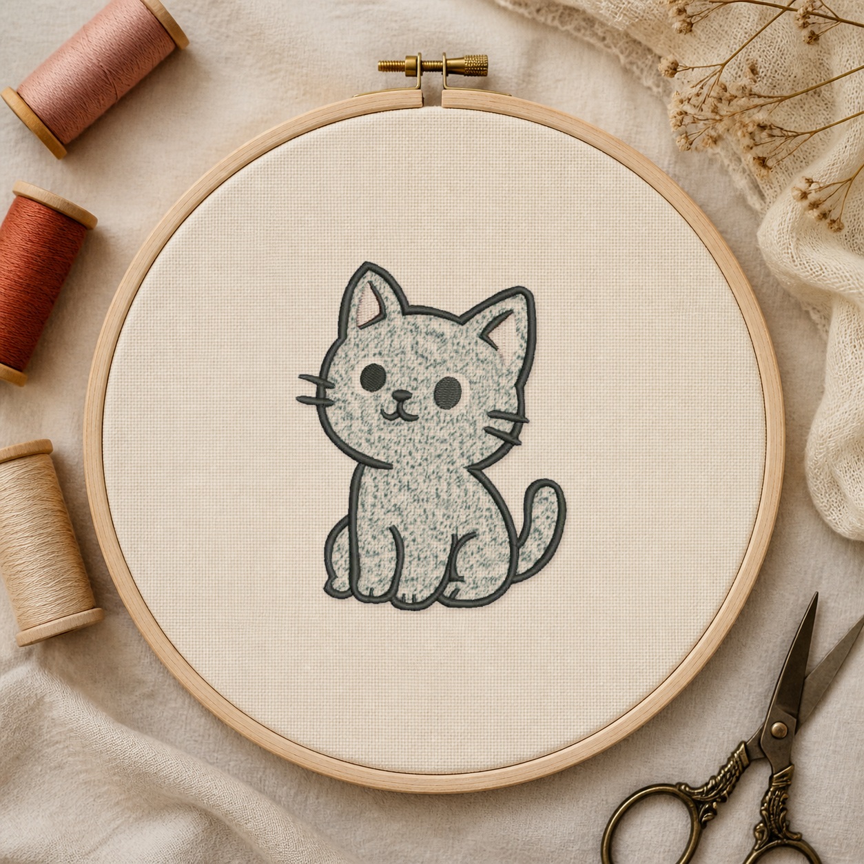 Matriz de Bordado Gato3 - mockup 2