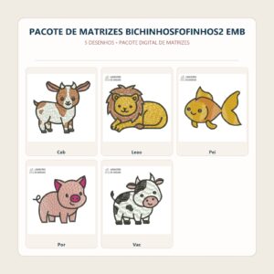Pacote de Matrizes Bichinhosfofinhos2 Emb - mockup 1