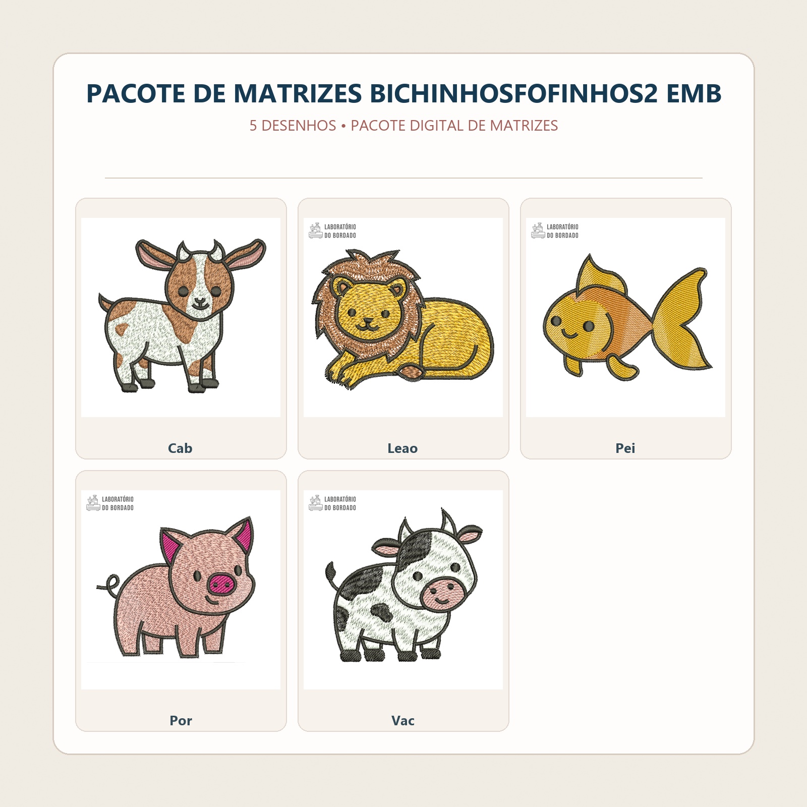 Pacote de Matrizes Bichinhosfofinhos2 Emb - mockup 1