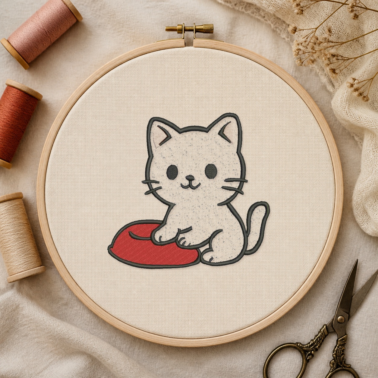 Matriz de Bordado Gato10 - mockup 2