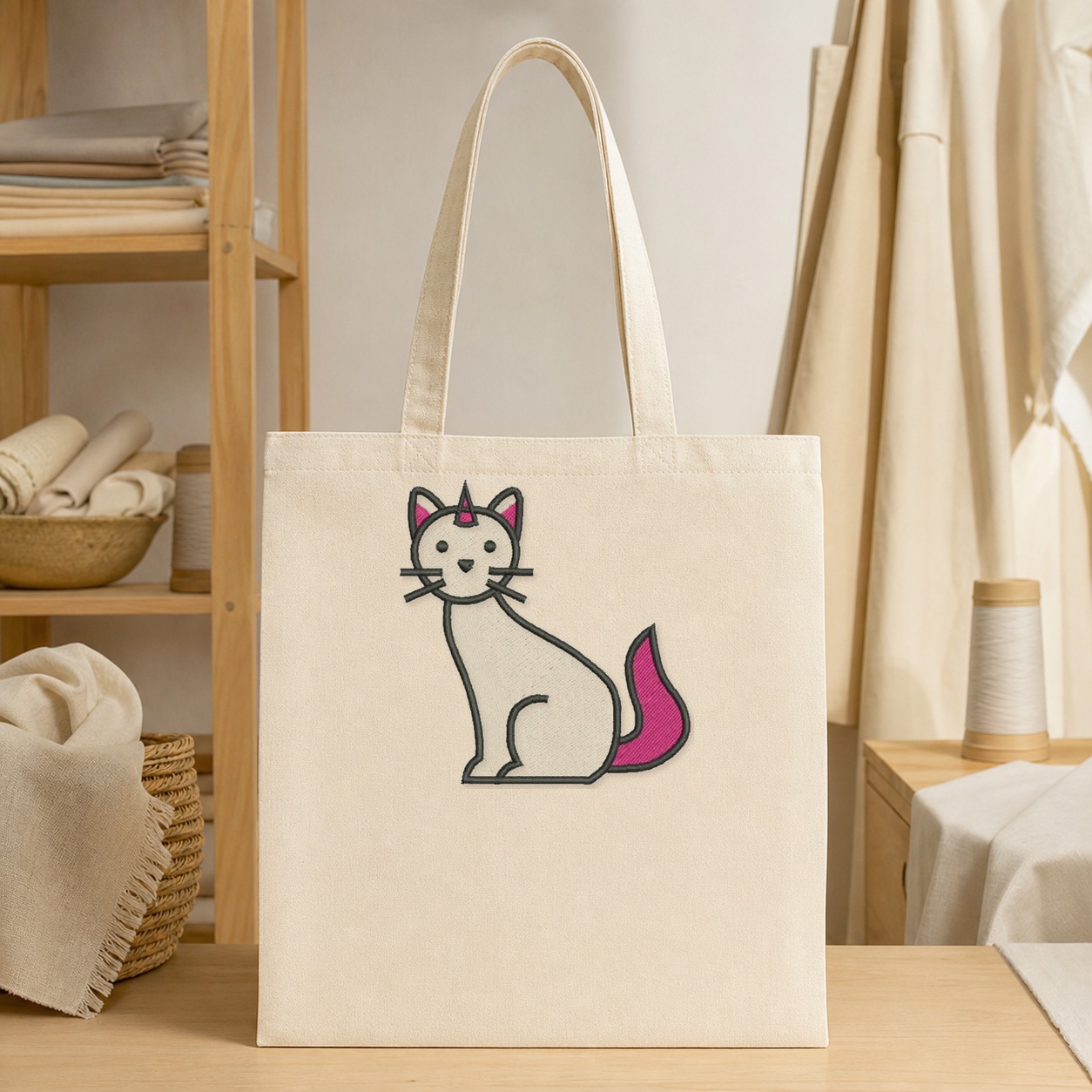 Matriz de Bordado Gato Unicornio - mockup 3